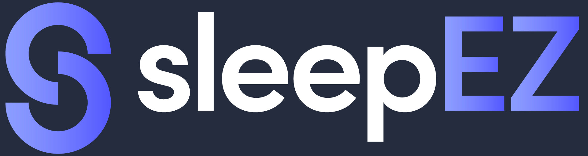 sleepEZ logo with a blue 'S' on a black background